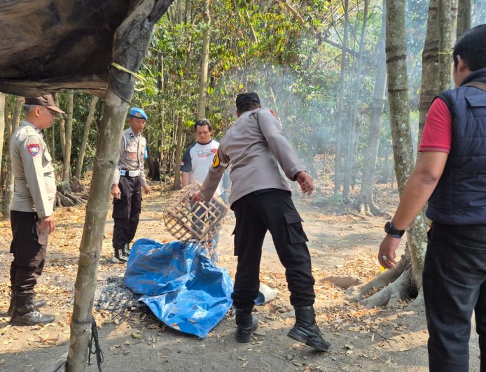 Respon Cepat Aduan Masyarakat, Polres Kediri Bongkar Arena Sabung Ayam di Plosorejo